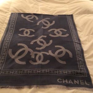Beautiful blue Chanel scarf